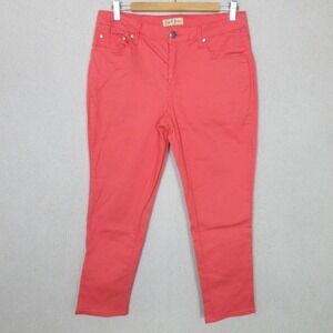 Earl Jeans Capri Pants Polka Dot w/Rhinestone Detail Cropped Casual Size 10